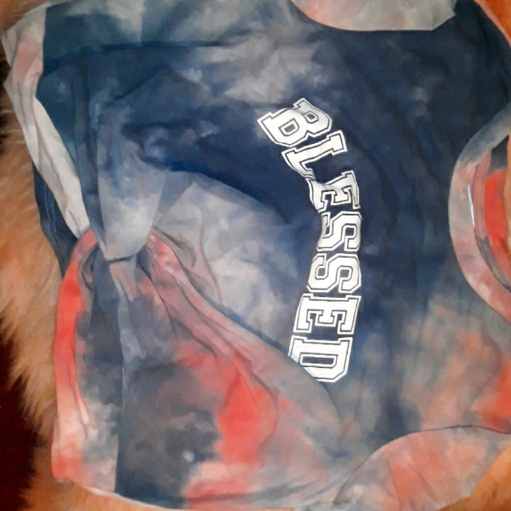 A tie-dye crop top